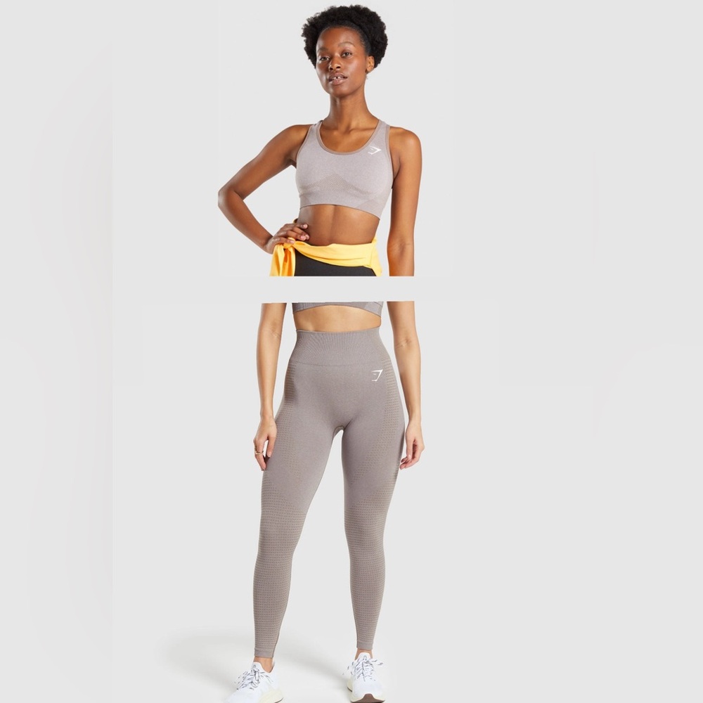 Gymshark taupe vital set size M